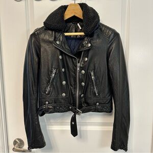 Free People Asheville Vegan Leather Jacket XS